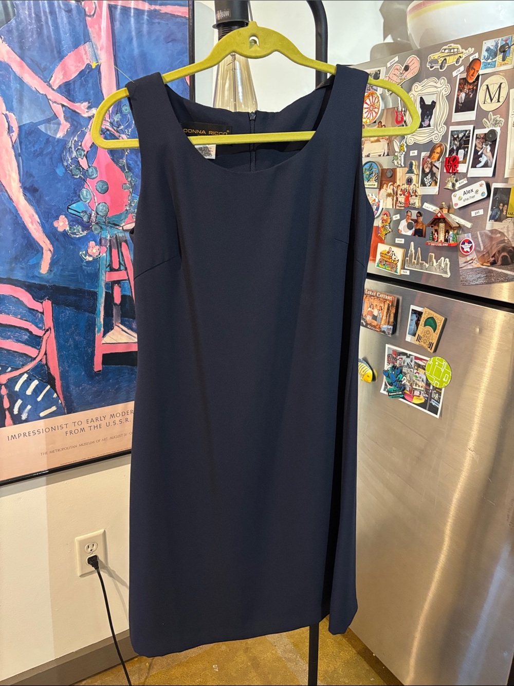 Vintage Donna Ricco Navy Cocktail Dress